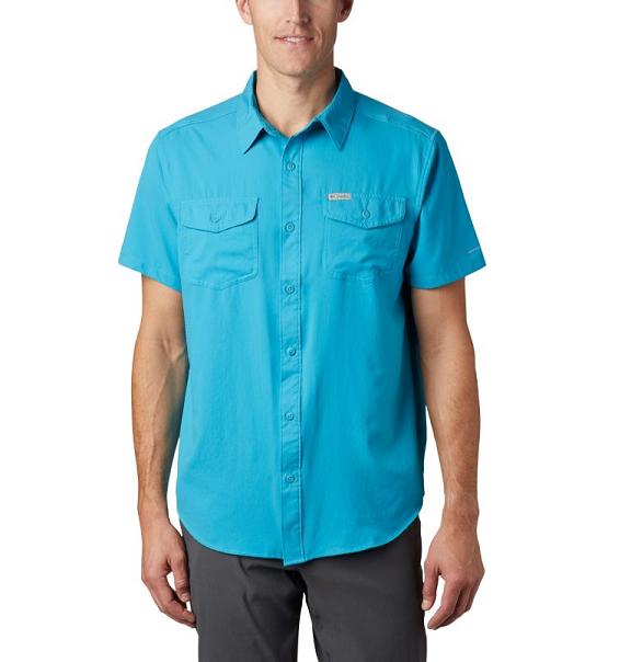 Columbia Utilizer II Shirts Blue For Men's NZ79283 New Zealand